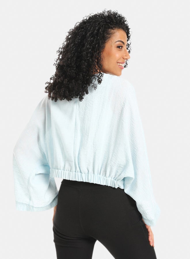Azul Long Sleeve Lenin Crossed Blouse - Image 2